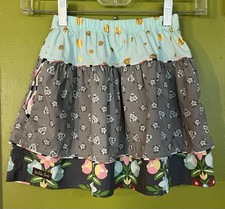 Matilda Jane Hello Lovely Fun Day Girls Skirt Layered Pocket Polka Dots Floral 2