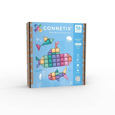 56pc CONNETIX Magnetic Tiles Pastel Classic Pack