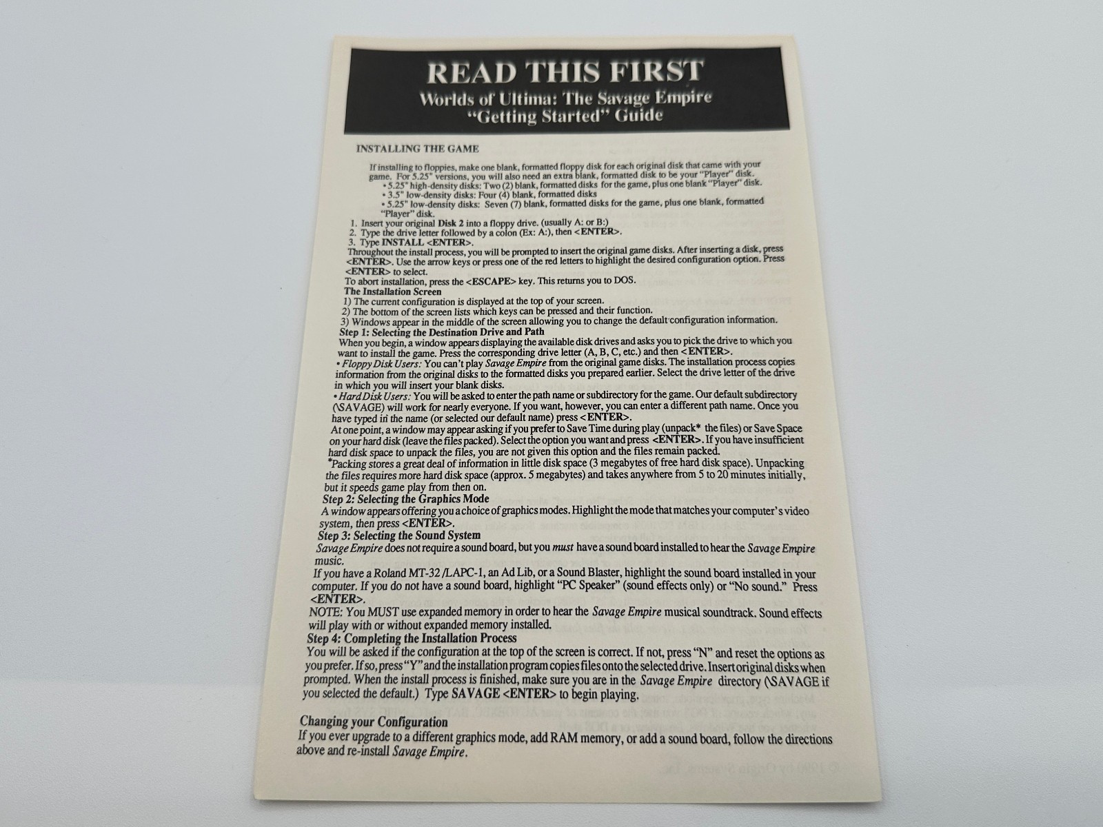 Worlds of Ultima Savage Empire Collectors Edition Signed by Lord British IBM PC