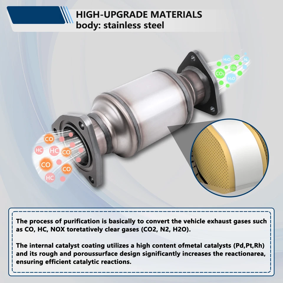 Catalytic Converter 16450/16451/16351 For Honda Pilot 3.5L 2005/2006/2007/2008 Foto 3 de 4