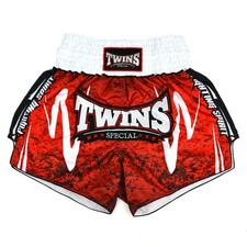 Pantaloncini da boxe Twins Special Muay Thai - Rosso RUGGINE