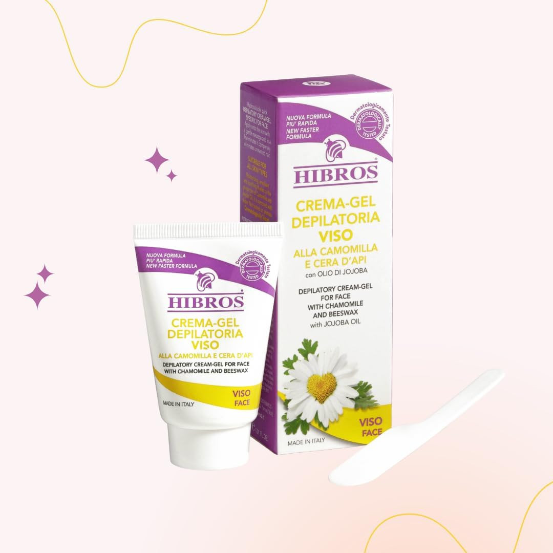 Crema Gel Depilatoria Viso – Lenitiva Idratante Alla Camomilla & Cera D'Api Con 