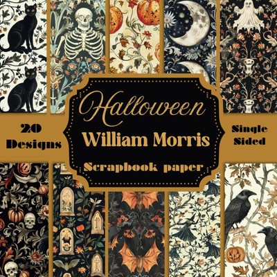 Halloween William Morris Scrapbook Paper: Cardmaking / Gift Wrap / Origami / Dec
