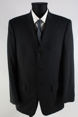 Mario Barutti schwarzes Sakko Gr.48/S Schurwolle Polyester Elasthan Top Zustand