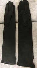 Ined Elegant Black Suede Long Gloves