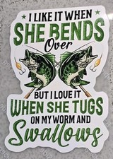 Funny Fishing Vinyl Decal Funny Fishing Vinyl Decal