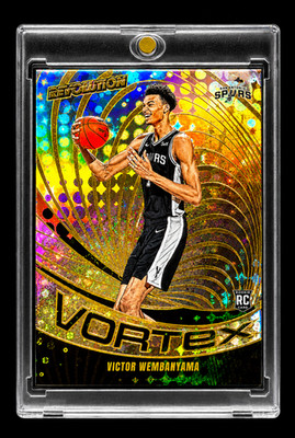 VICTOR WEMBANYAMA ROOKIE BLACK GOLD DISCO REFRACTOR Spurs Insert Holo 2023-24