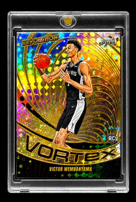 VICTOR WEMBANYAMA ROOKIE BLACK GOLD DISCO REFRACTOR Spurs Insert