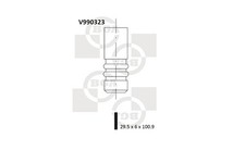 BGA V990323 Intake Valve Fits Audi A1 A2 A3 Ford Granada Seat Alhambra Skoda VW