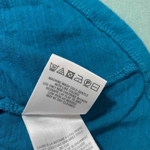 Anthropologie Little Yellow Button Womens Shirt Small Blue Henley Long Sleeves - Picture 7 of 10