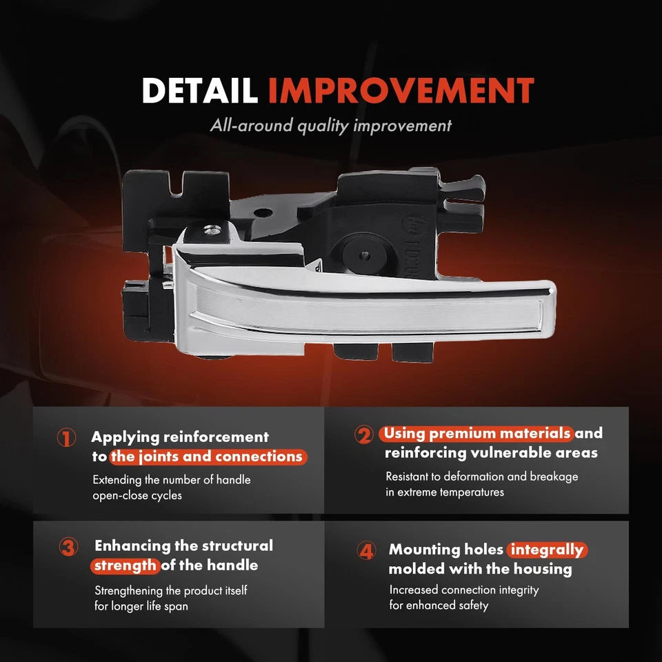 Manija de puerta interior cromada para conductor delantero para Ford Thunderbird 1989-1995 Mercury Foto 3 de 4