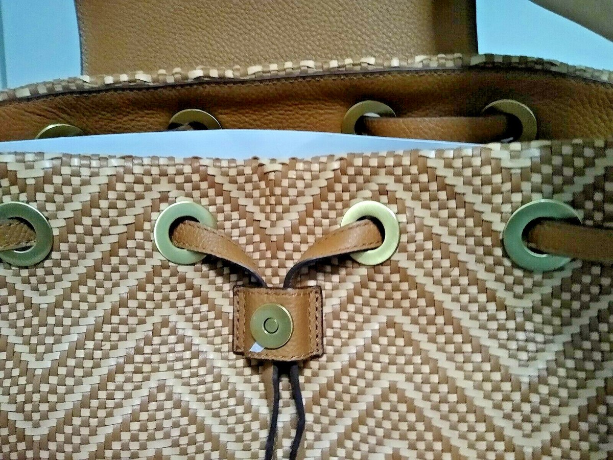 NWT $358 Michael Kors Women Junie Chevron Leather Flap 