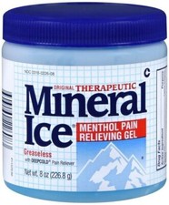 Mineral Ice Original Therapeutic Pain Relieving Gel Greaseless with DeepCold 8oz