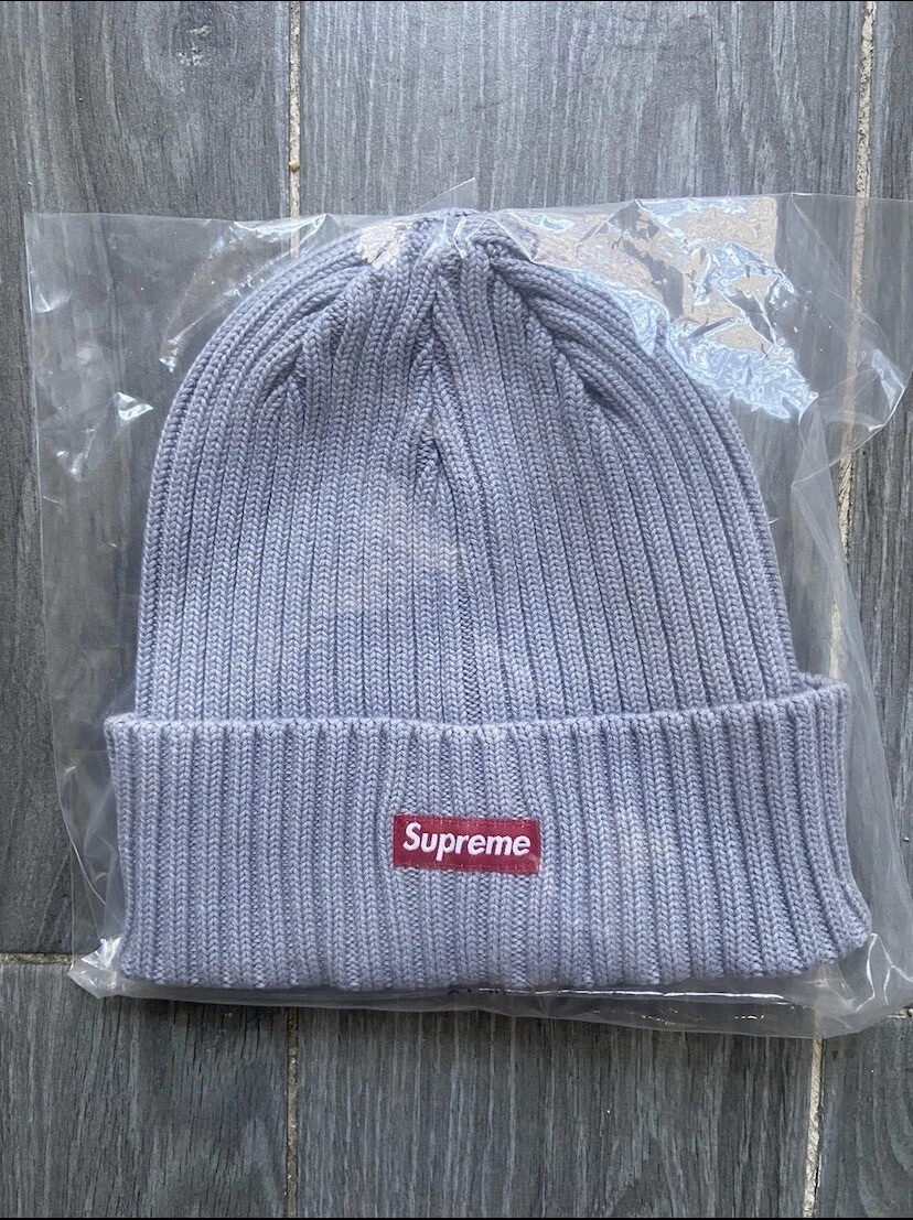 Petite boîte logo gris supreme overte Beanie SS21 gris