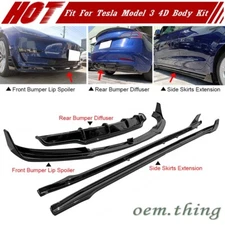 2017-2023 Fit For Tesla Model 3 fastback 4DR Body Kit Accessories Set Unpaint
