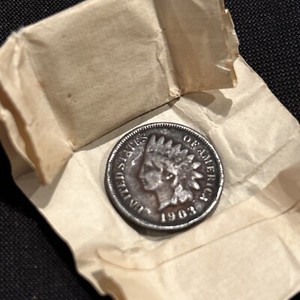 Antique 1903 Indian Head Penny, Had A Heck If A Ride. 