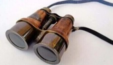 Nautical Brass Binoculars Antique Finish Vintage Gift Telescope Leather Box
