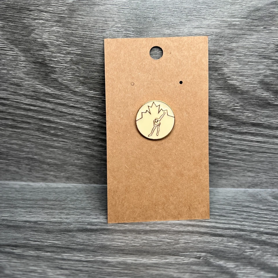 Vtg Lapel Pin Winter Olympics SPEED SKATING Calgary Canada Games 1988 Jacket Tac - Image 2 of 4