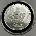 The Black Pearl Pirates of the Caribbean Coin 1 Troy Oz .999 Fine Silver Round