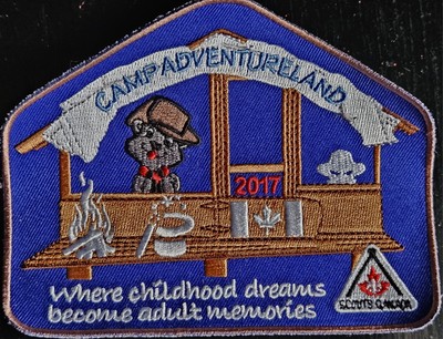 ''Camp Adventureland'' at Woodland Trails  (2017) Scouts Canada, Badge Patch Crest