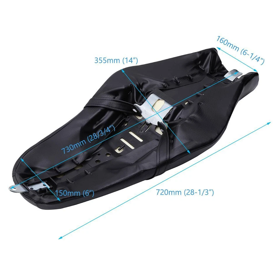 Ajuste para Harley Davidson Forty Eight conductor y pasajero trasero cuero dos asientos Foto 3 de 4