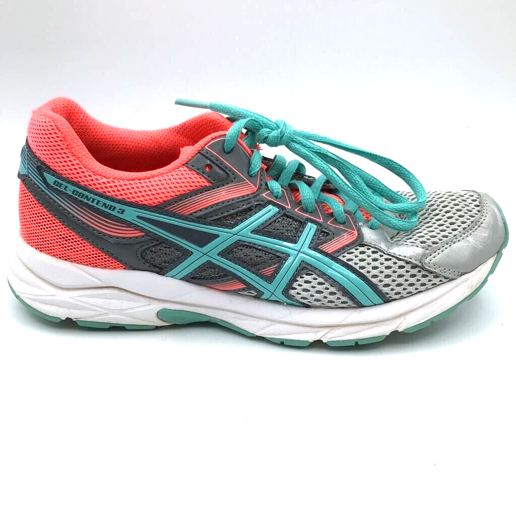 Asics Womens Gel-Contend Running Shoes Gray Orange T5F9N Low Top