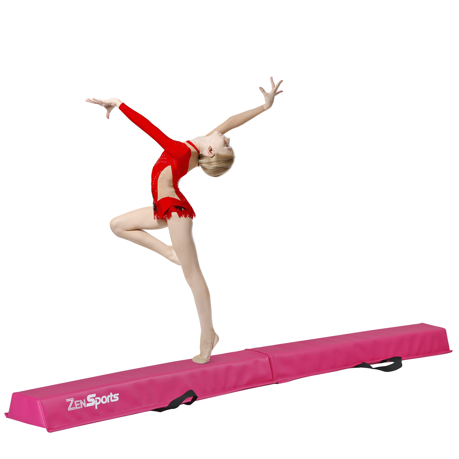 6FT Folding Balance Beam Gymnastics Beam for Practice Training with Carry Handle