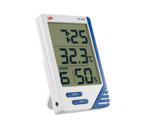 KT-908 Digital Temperature Humidity Tester Thermometer Clock Hygrometer US Stock - Picture 2 of 3
