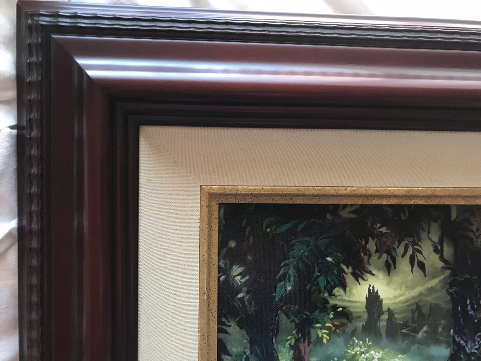 ThomasKinkade DisneySleepingBeauty Ltd #107 PP18x27 Canvas Cherry Frame 2x Signd Foto 2 de 4