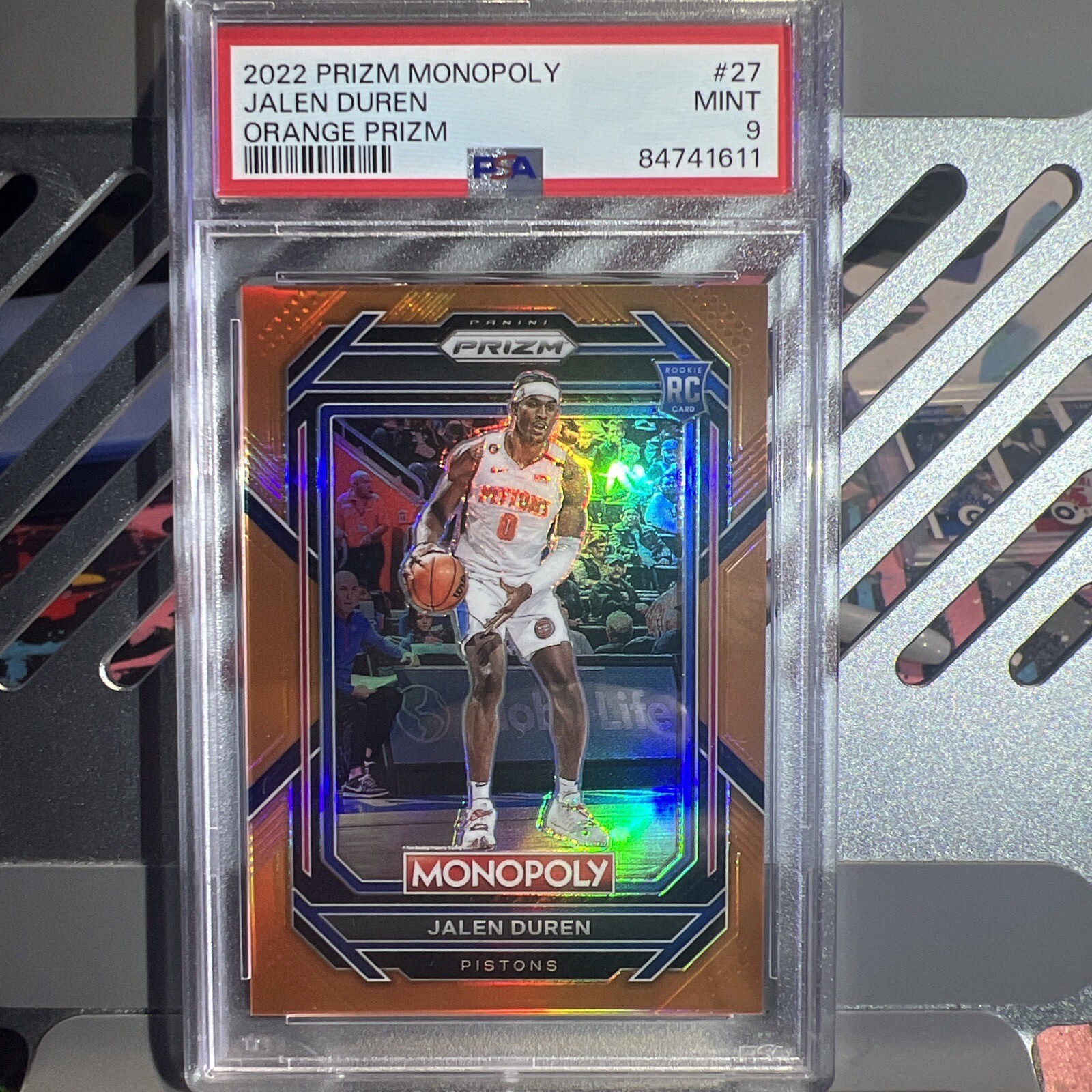 🔥#1 Of /124🔥JALEN DUREN - 2022-23 Panini Prizm Monopoly Rookie Orange #27