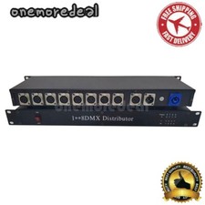 DMX512 8CH DMX Distributor DMX Amplifier Photo-electric Isolation for Lighting