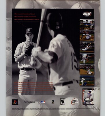 2003 Video Game Ad MLB 2004 PS2 Baseball Magazine Advertisement Promo ...