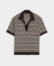 Todd Snyder Geo Relaxed Montauk Polo in Tabac Medium