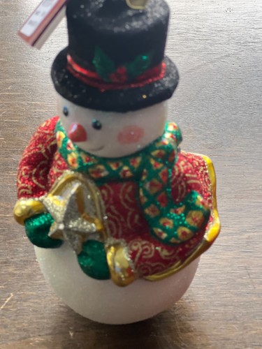 Reed And Barton Snowman And Star Ornament New In Box - Picture 3 of 13