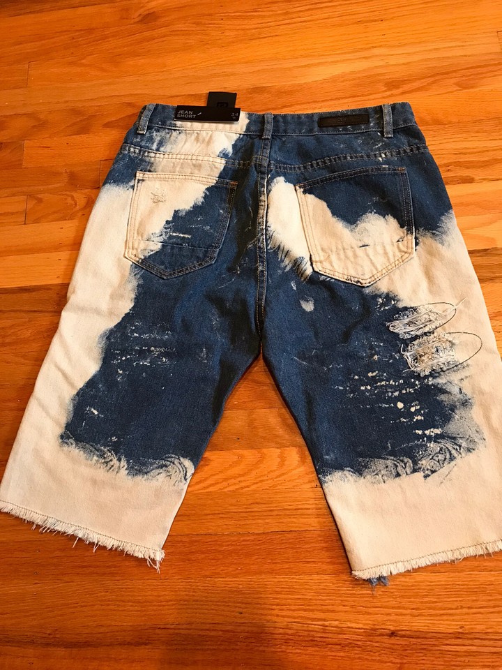 BLACK PREMIUM MENS DESIGNER JEAN SHORTS SZ 34W BRAND NEW WITH TAGS eBay