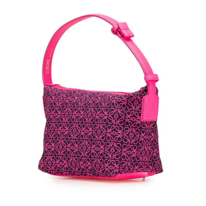 Borsa a mano Loewe Anagram pelle jacquard cubi donna rosa taglia unica autentica