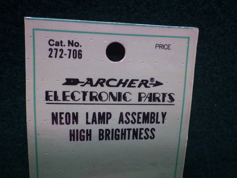 NOS Radio Shack electronics Jumbo Red Neon Lamp 272-706 120V 120 VAC - Image 2 of 4