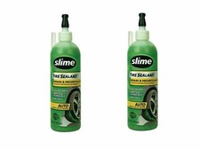 2 x Slime Tubeless Tyre Sealant 473ml Car Puncture Prevention Flat Tyres Repair