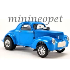 ACME A1800921 1941 WILLYS CUSTOM GASSER 1/18 DIECAST MODEL CAR COSMIC DUST BLUE