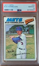 1977 Topps Baseball #44 Bud Harrelson New York Mets PSA 10