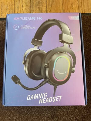 Fifine Ampligame H6 Wired Gaming Headset 7.1 Virtual Surround Sound - New Opened