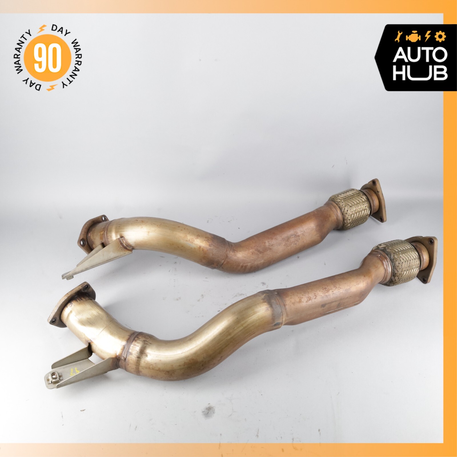 Bentley Continental Flying Spur 6.0L Exhaust Downpipe Left & Right Side Set 78k