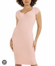 NWT! GUESS Lynx Sweater Dress Ballet Pink Women’s Size M