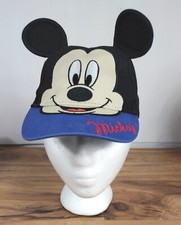Vintage Mickey Mouse Kids Baseball Hat Cap Adjustable With Ears Disney Parks