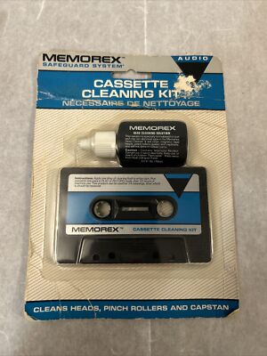 Memorex Cassette Cleaning Kit Audio Cassette Cleaner-Original NOS READ FAST SHIP