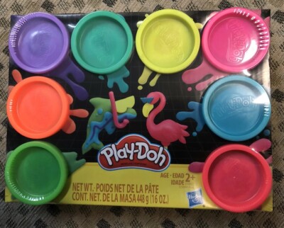 8 Pack Of Neon Play-Doh Non-Toxic Modeling Compound with 8 Colors