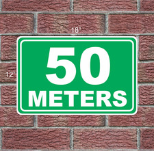 50 METERS MARKER 12"x18" Metal Sign 4 Driving Range Golf Course Gun Club Yardage