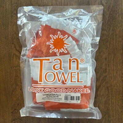 Tan Towel Half Body Plus & Full Body 24 Piece Stock Up Kit Set SEALED - NIP
