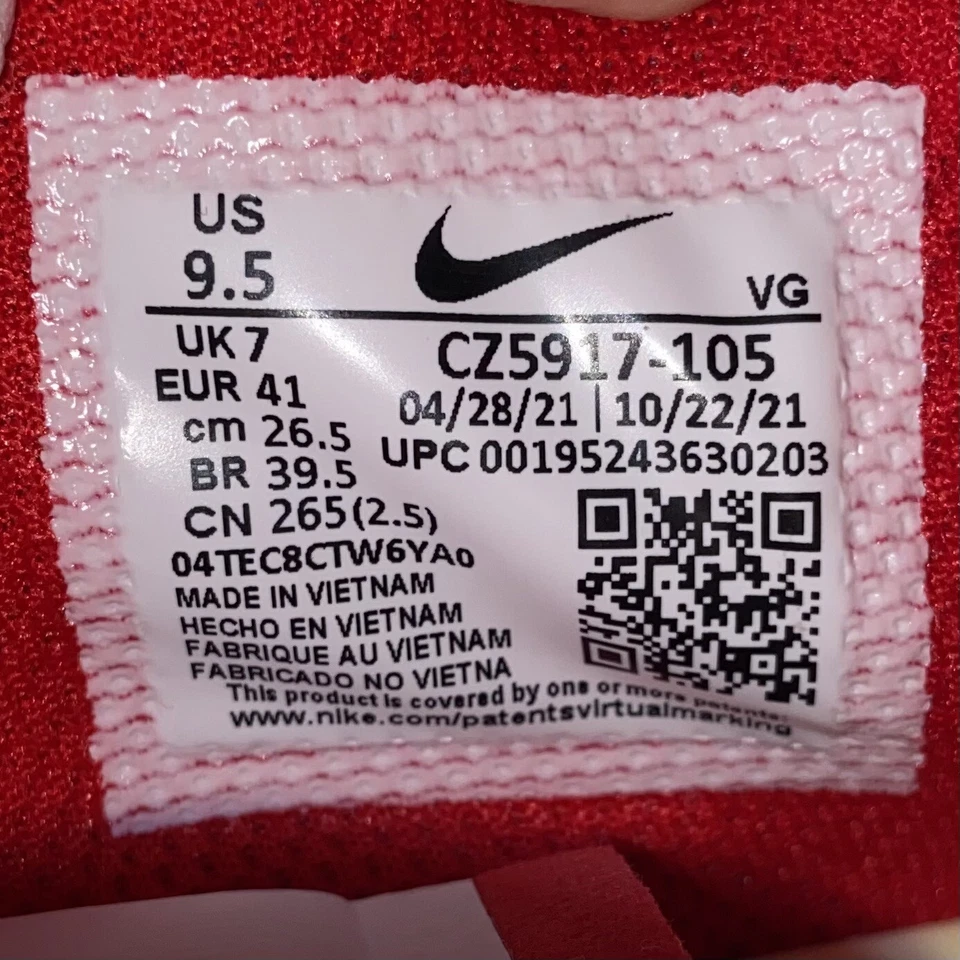 Botines de softbol para mujer Nike Hyperdiamond 4 Elite talla 9,5 blancos rojos React CZ591 Foto 2 de 4