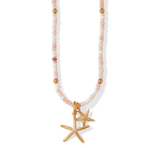 NWTag Brighton PARADISE COVE STARFISH Pink Gold Crystals Necklace MSRP $160 - Picture 3 of 3